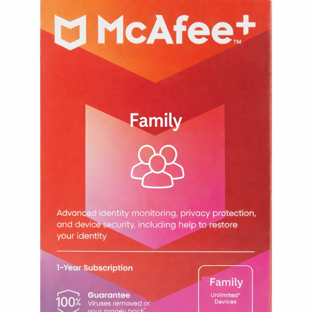 McAfee+ (PC, Android, IOS) (Family, 1 Year)