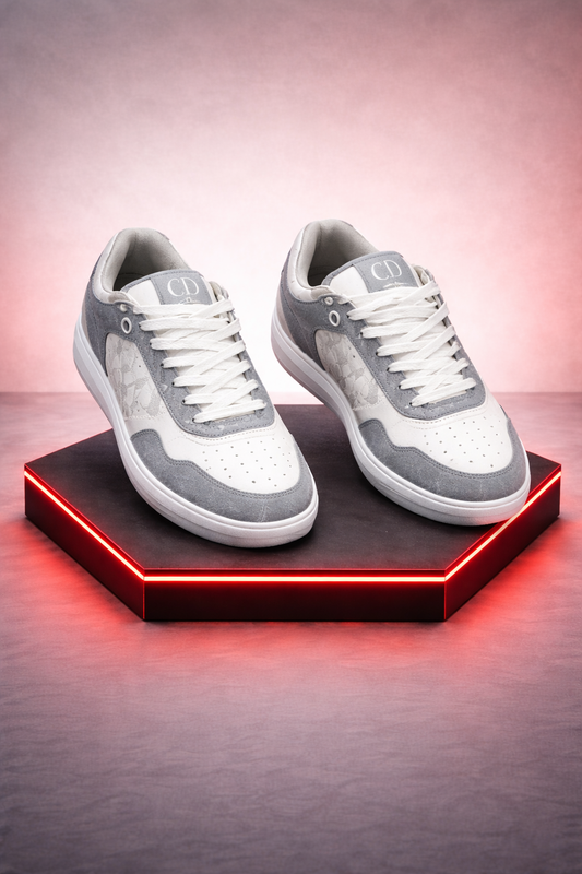 DIOR B27 Low-Top Sneakers, Alligator Leather, Limited Edition Gray