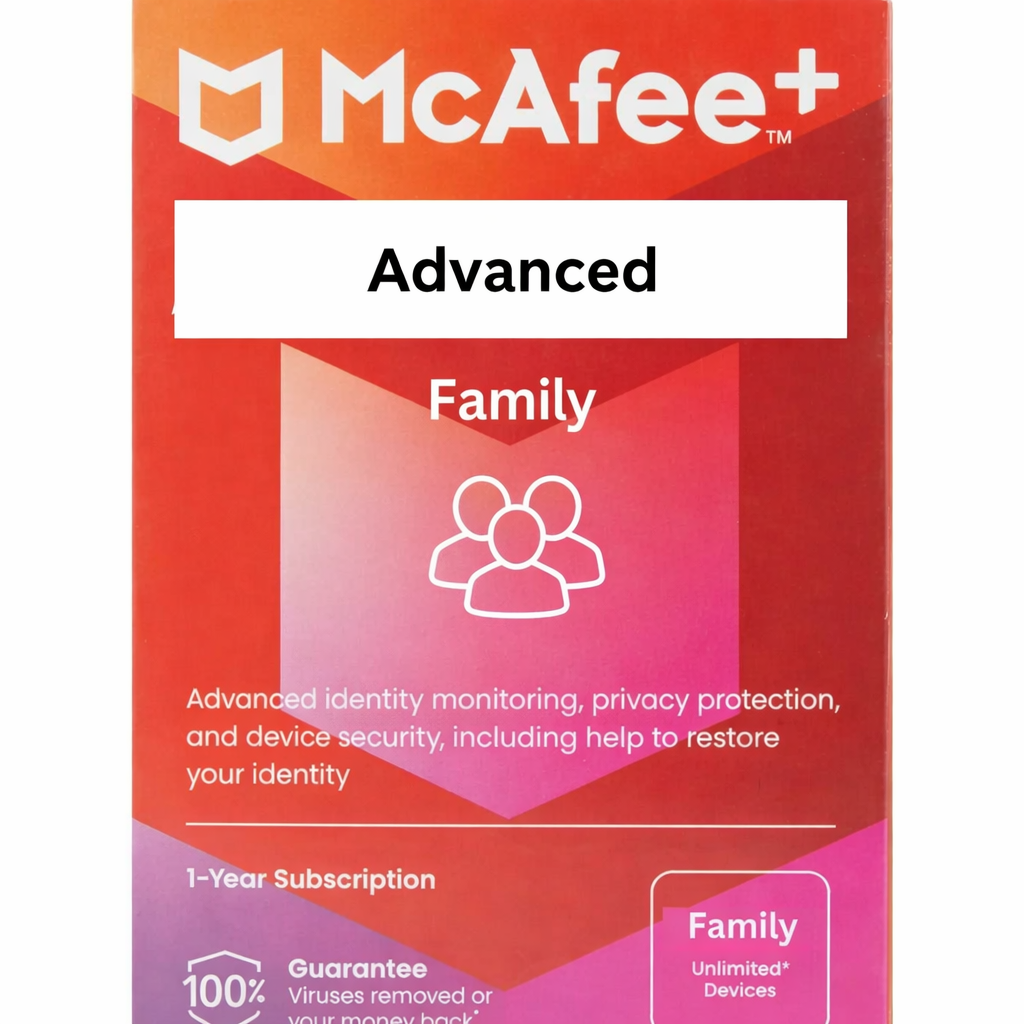 McAfee+  (PC, Android, IOS) (Family, 1 Year)